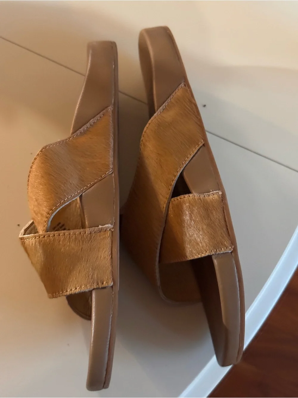 OluKai Women’s Kipe’A OHO  Tan/Tan Cross-Strap Slide Sandals